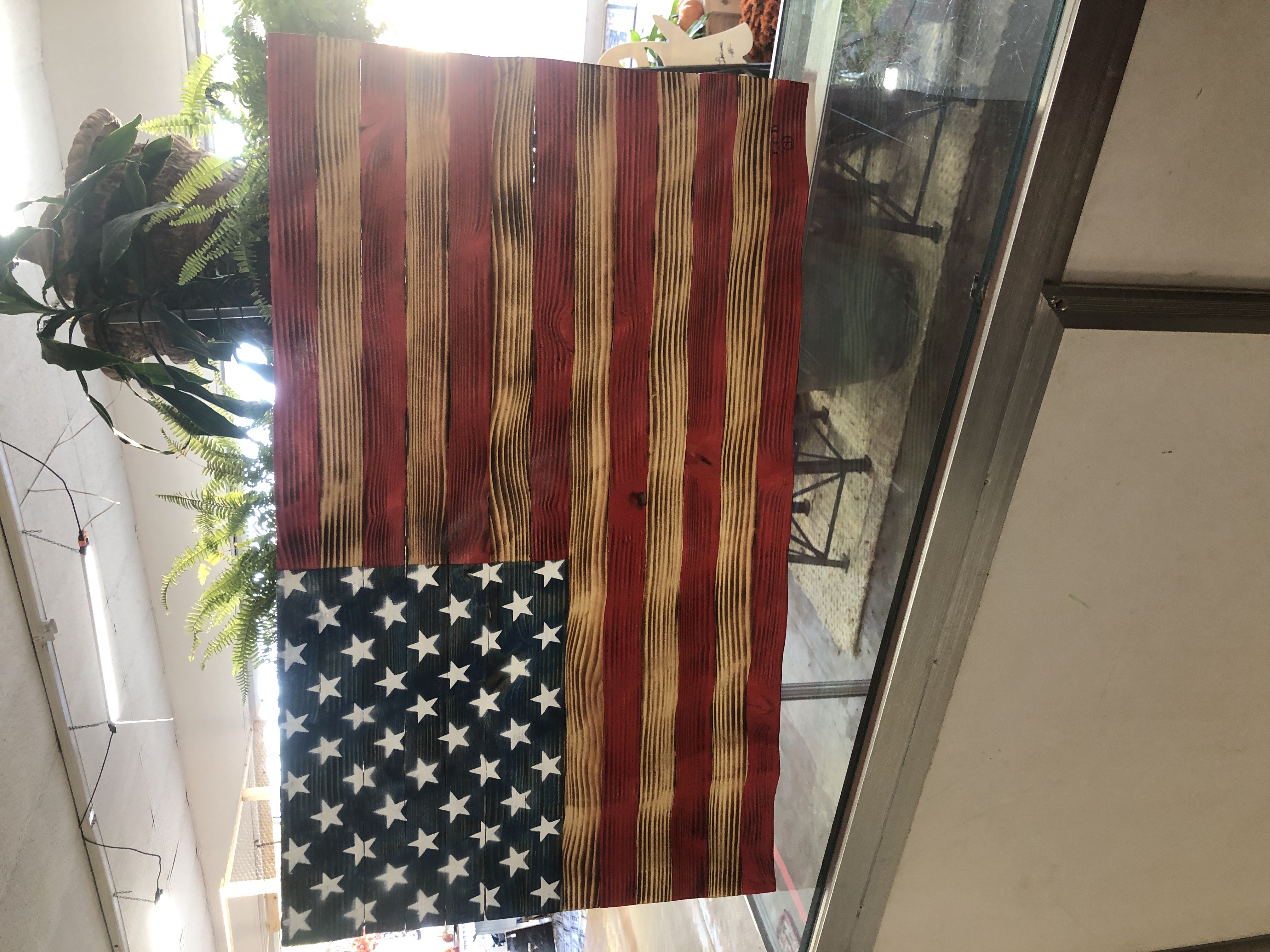 Rustic Wood American Flag